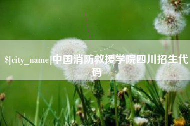 娄底中国消防救援学院四川招生代码