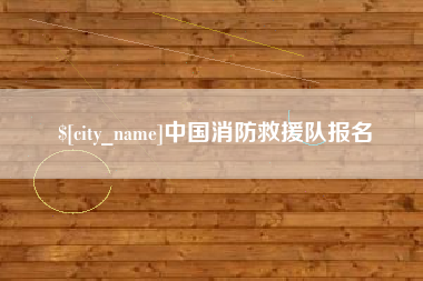 娄底中国消防救援队报名