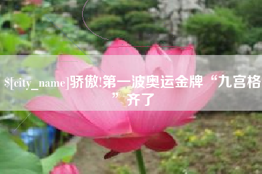 娄底骄傲!第一波奥运金牌“九宫格”齐了
