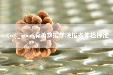 娄底消防救援学院报考体检标准