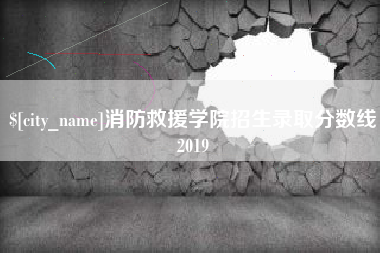 娄底消防救援学院招生录取分数线2019