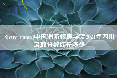 娄底中国消防救援学院2021年四川录取分数线是多少