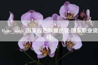 娄底国家应急救援员证(国家职业资格)