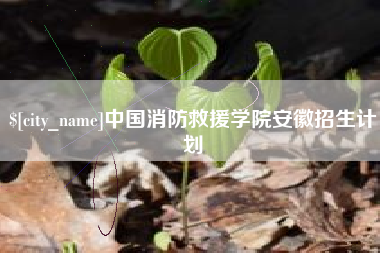 娄底中国消防救援学院安徽招生计划