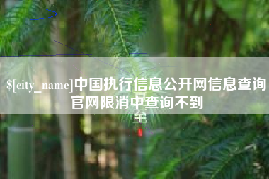娄底中国执行信息公开网信息查询官网限消中查询不到