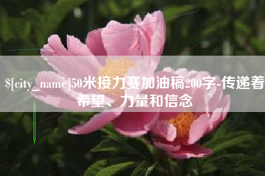 娄底50米接力赛加油稿200字-传递着希望、力量和信念
