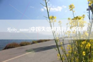 娄底中国失信被执行人名单网