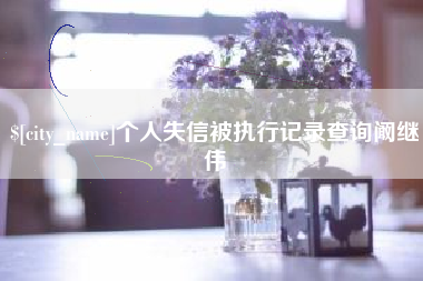 娄底个人失信被执行记录查询阚继伟