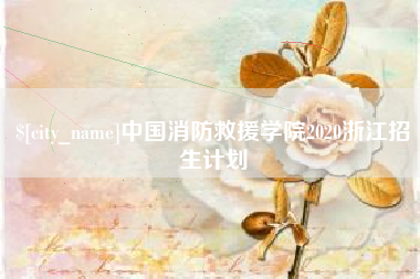 娄底中国消防救援学院2020浙江招生计划