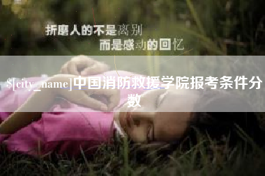 娄底中国消防救援学院报考条件分数