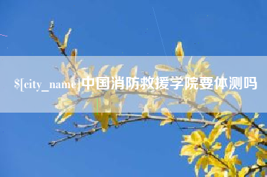 娄底中国消防救援学院要体测吗