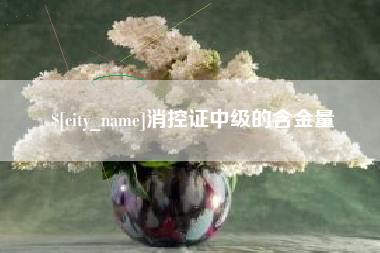 娄底消控证中级的含金量