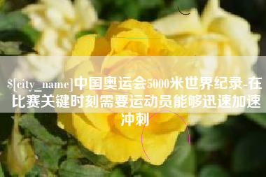 娄底中国奥运会5000米世界纪录-在比赛关键时刻需要运动员能够迅速加速冲刺