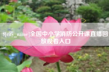 娄底全国中小学消防公开课直播回放观看入口