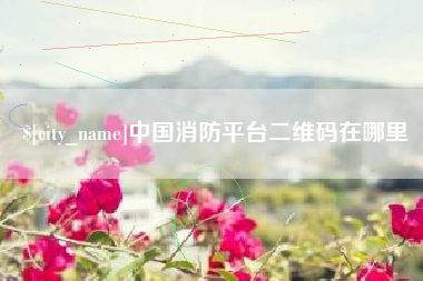 娄底中国消防平台二维码在哪里