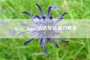 娄底消防专业视力要求