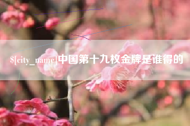 娄底中国第十九枚金牌是谁得的