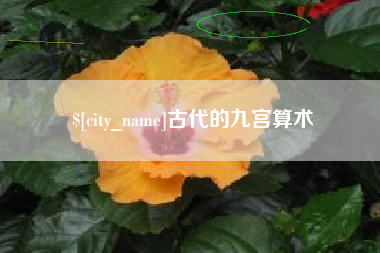 娄底古代的九宫算术