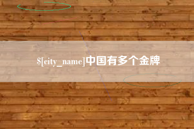 娄底中国有多个金牌