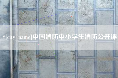 娄底中国消防中小学生消防公开课