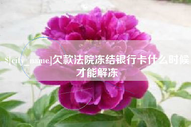 娄底欠款法院冻结银行卡什么时候才能解冻