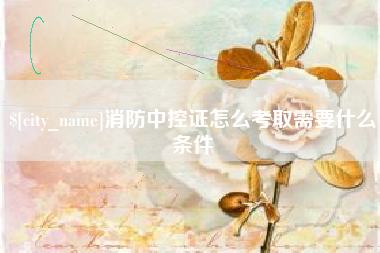 娄底消防中控证怎么考取需要什么条件