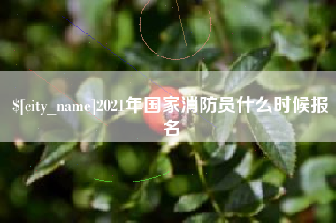 娄底2021年国家消防员什么时候报名
