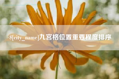 娄底九宫格位置重要程度排序