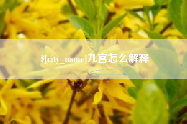 娄底九宫怎么解释