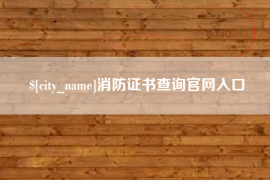 娄底消防证书查询官网入口