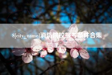 娄底消防院校报考条件合集